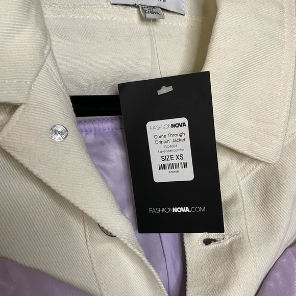 Fashion Nova Moto Cold Shoulder leather Jacket XS - Picture 10 of 12